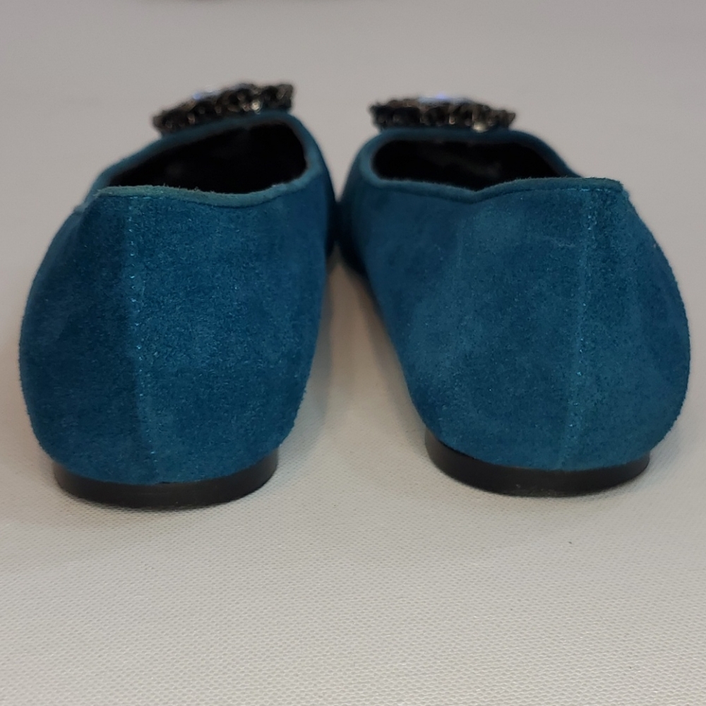 Fergie pointed toe blue suede Flats size 6 - Picture 6 of 16